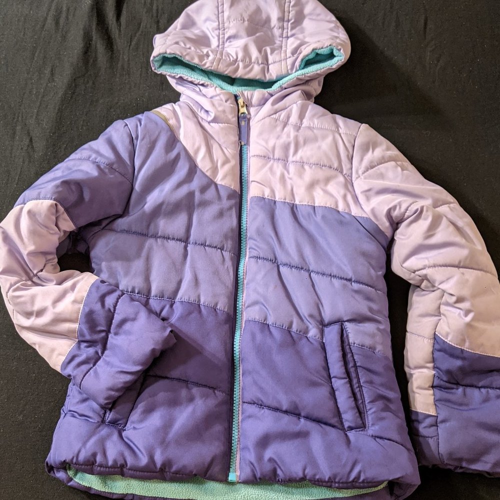 Kids Purple Snow Jacket and Snow bib